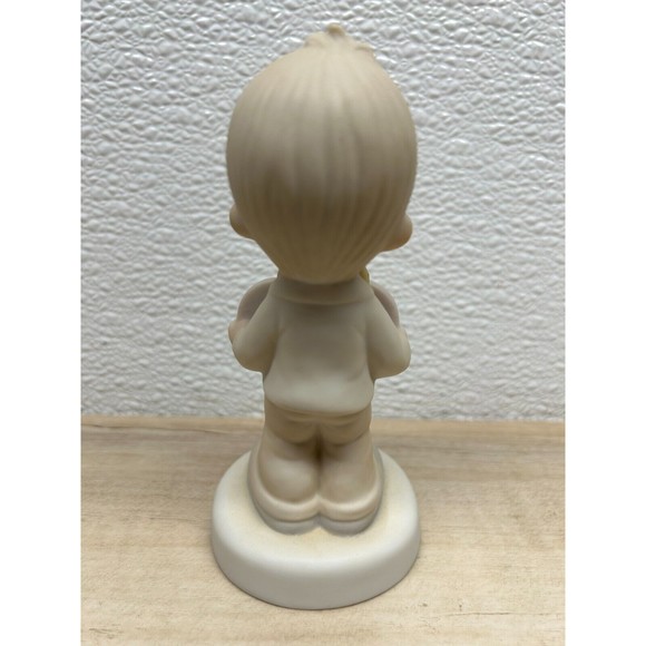 1981 Enesco Precious Moments God Is Love Dear Valentine Porcelain Figurine - Picture 3 of 12